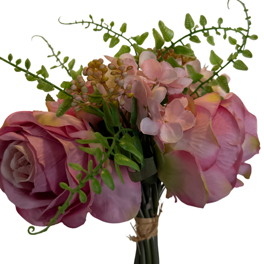 Mini Buquet de Rosas Silvestres - Rosa Vintage
