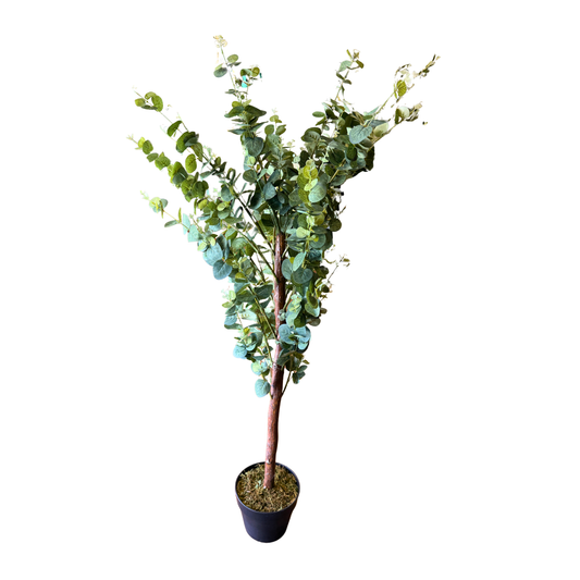 Árbol de Eucalipto Artificial Premium con Maceta - 125 cm