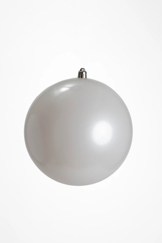 Esfera Navideña Blanca Perlada 15 cm