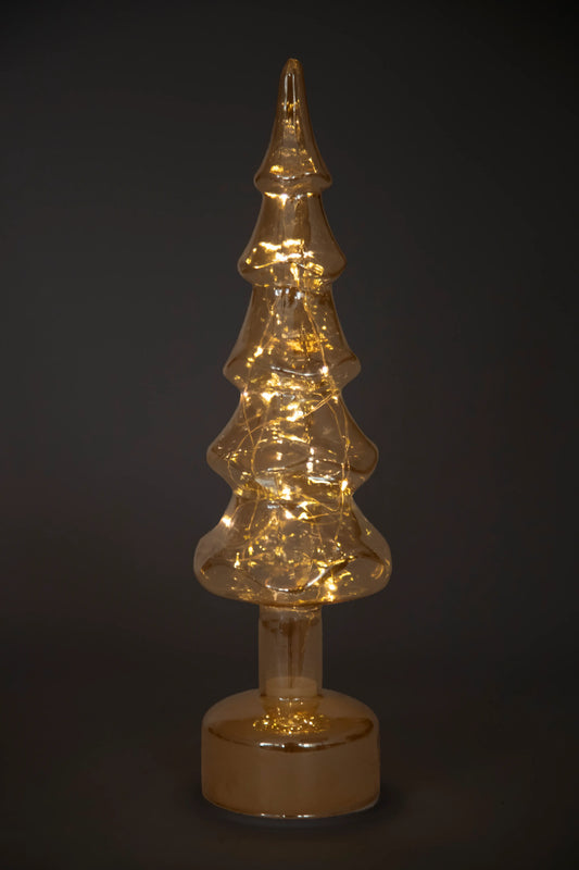 Árbol de Vidrio con Luces LED