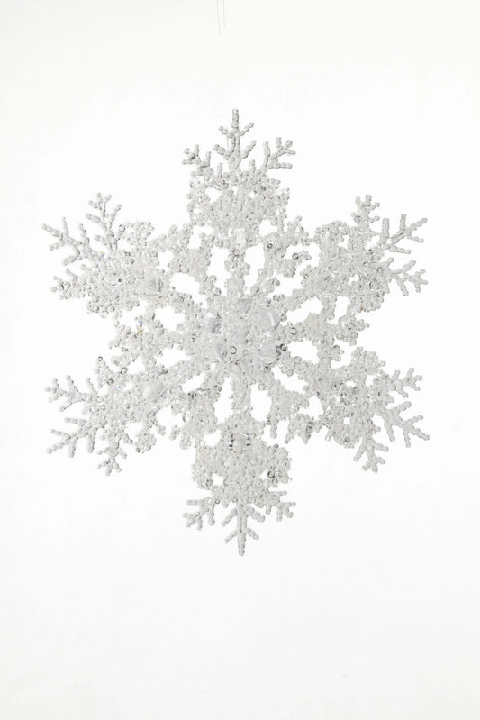 Ornamento Navideño Copo de Nieve Transparente 30cm