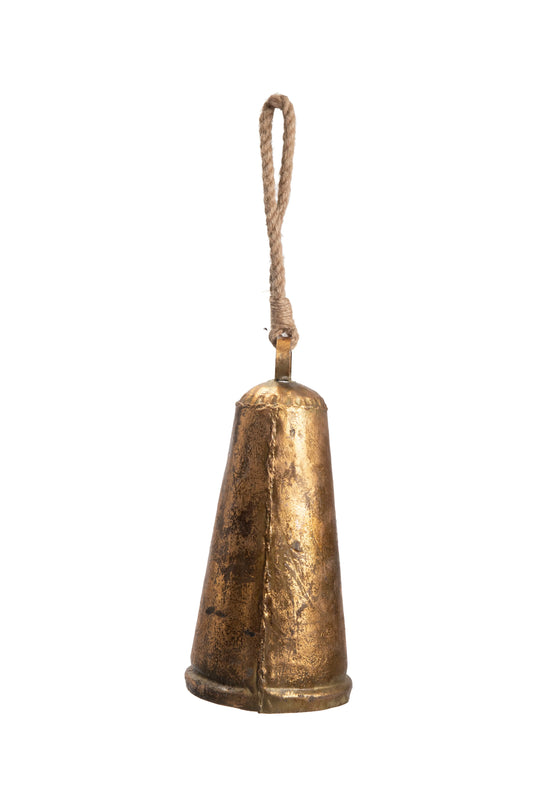 Colgante Campana Metal Oro Viejo 30 cm