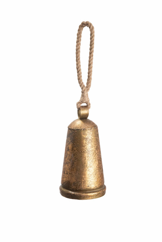 Colgante Campana Metal Oro Viejo 20 cm