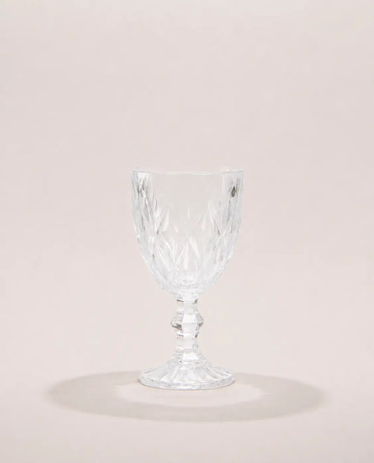 Copa de Cristal Tallado Transparente