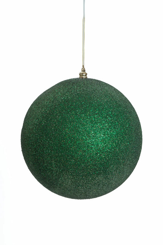 Esfera Navideña con Cuentas Verde Glitter