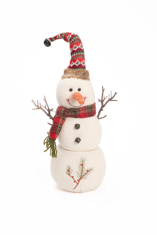Set de 2 Muñecos de Nieve Borrego Beige