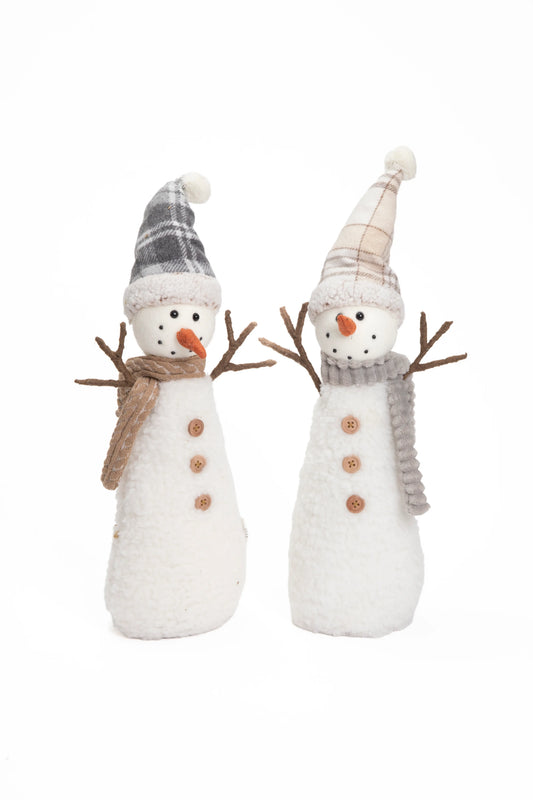 Set de 2 Muñecos de Nieve de Tela