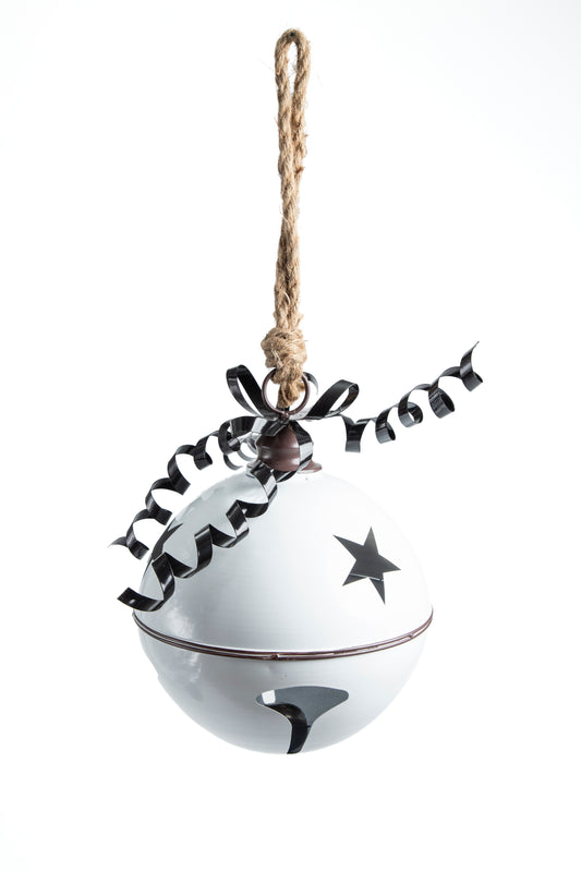 Cascabel Decorativo Navideño con Estrellas y Listón