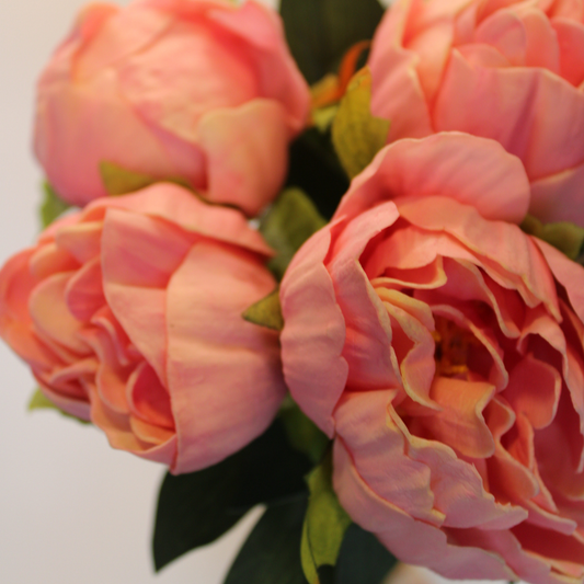 Ramo de Peonías Premium Real-Touch - Rosa Salmón