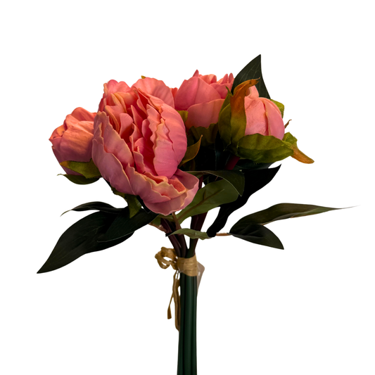 Ramo de Peonías Premium Real-Touch - Rosa Salmón