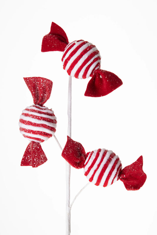 Vara de Caramelos Decorativos Rojo/Blanco