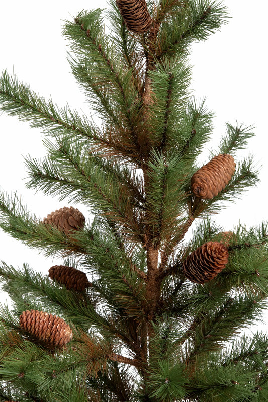 Árbol de Pino con Piñas Base Yute