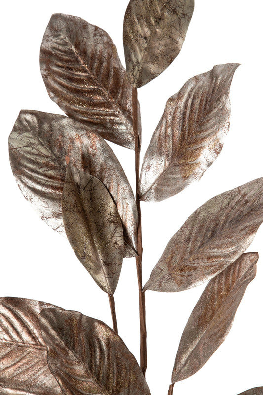 Vara de Hojas de Magnolia Metálica Platino