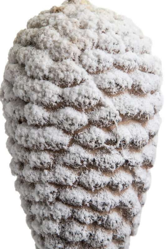 Piña Navideña Nevada Decorativa 25cm