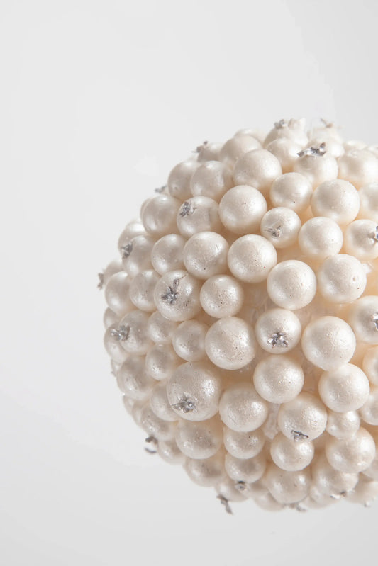 Esfera Navideña de Bayas Blancas 11.5cm