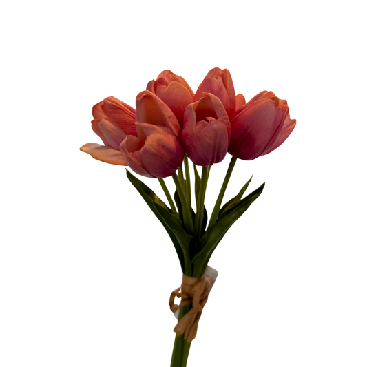 Ramo de Tulipanes Premium Real-Touch - Rosa Atardecer