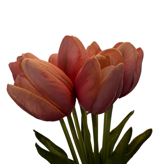Ramo de Tulipanes Premium Real-Touch - Rosa Atardecer