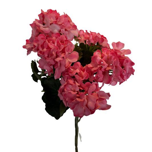Ramo de Geranio Artificial Premium - Rosa Intenso