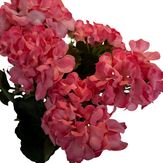 Ramo de Geranio Artificial Premium - Rosa Intenso