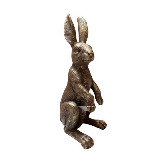 Elegante Figura de Conejo de Latón Antiguo