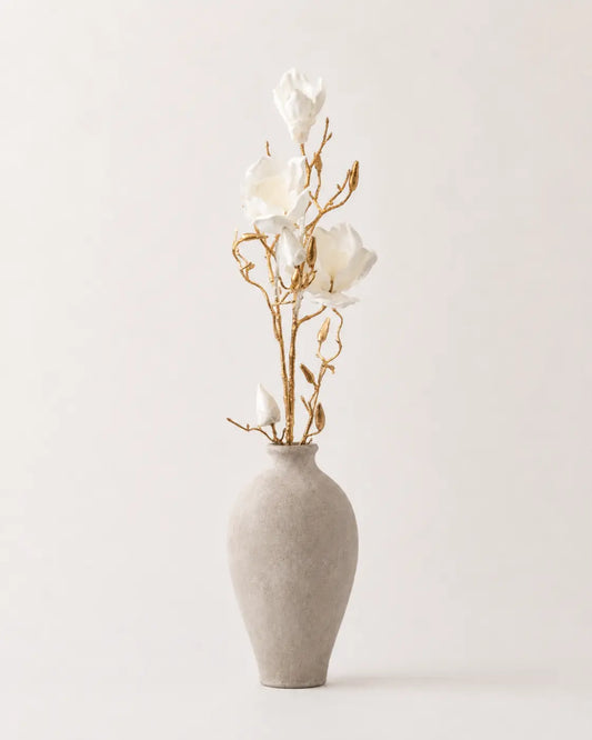 Vara de Flores Blancas y Doradas