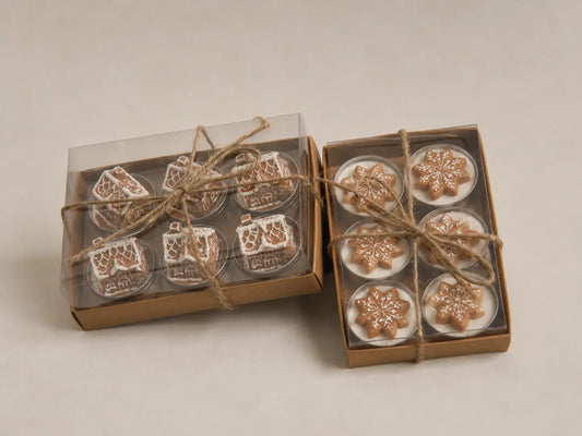 Set de 6 Velas de Té Navideñas
