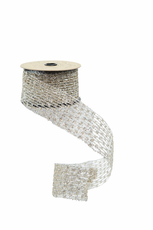 Listón Metálico Diamante Platino