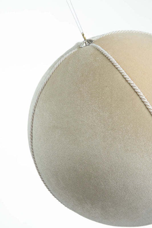 Esfera Navideña Terciopelo Beige