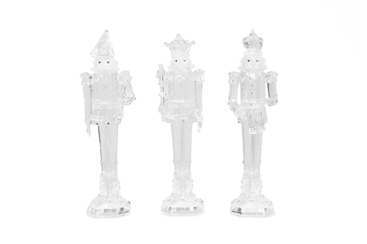 Set de 3 Cascanueces Decorativos de Acrílico Transparente