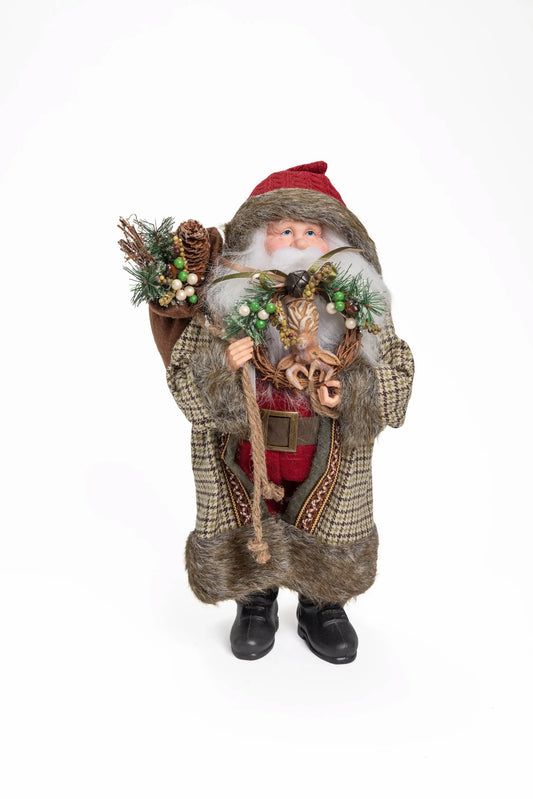 Figura Decorativa Papá Noel Estilo Bosque