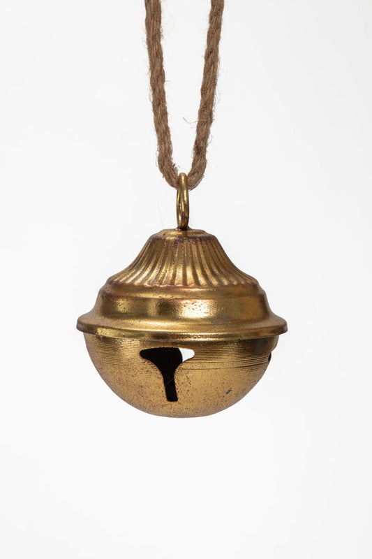 Campana Navideña Metal Dorada