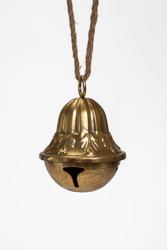 Campana Navideña Metal Dorada