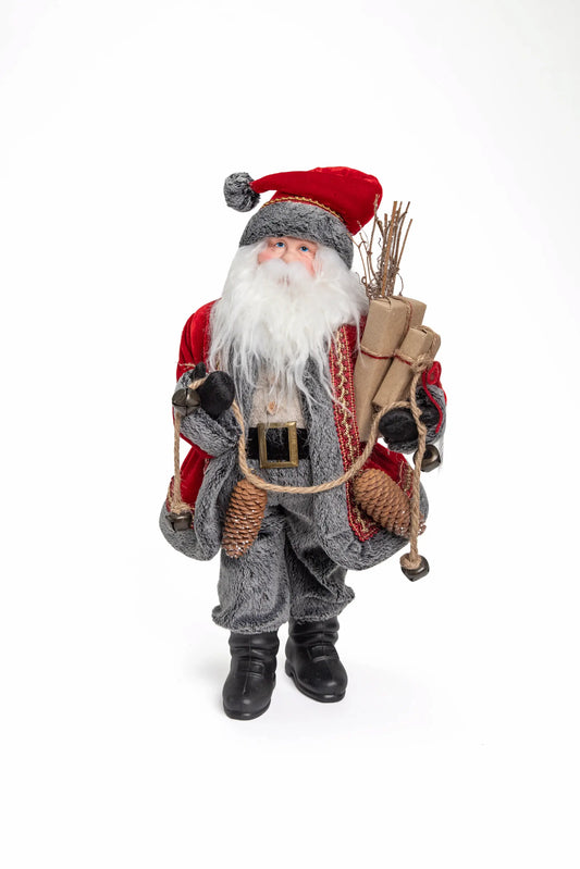 Figura Decorativa Papá Noel Estilo Bosque
