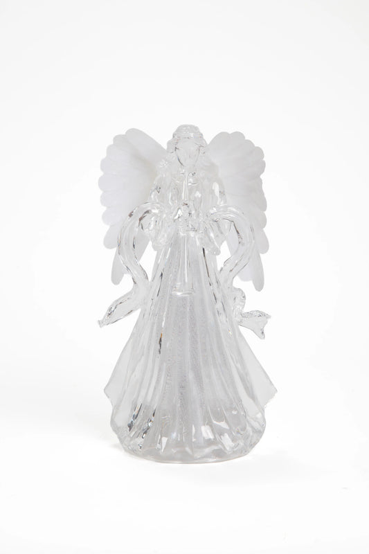 Figura de Ángel Iluminado de Acrílico con Luces LED
