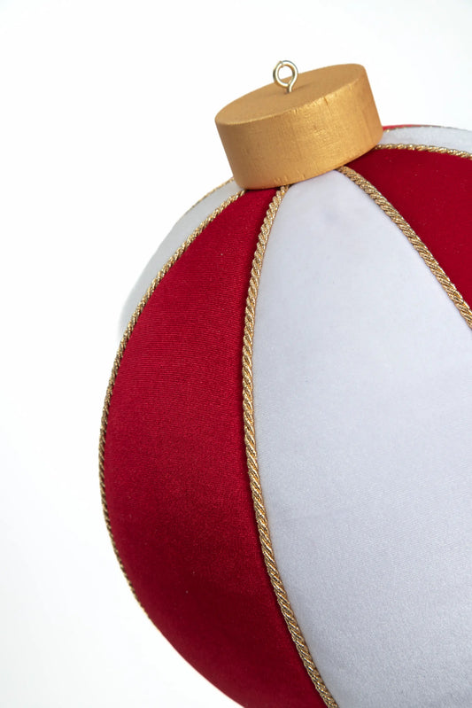 Esferón Navideño Terciopelo Caramelo con Dorado