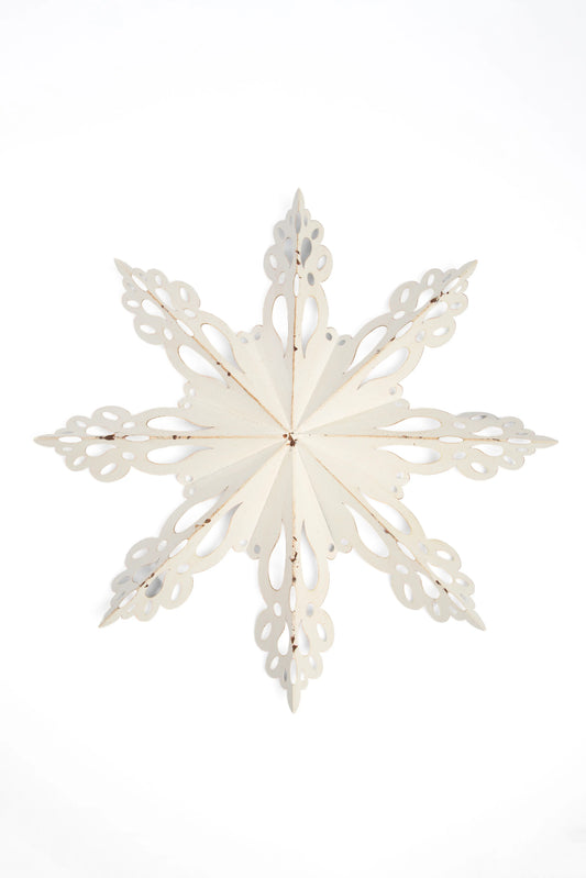 Copo de Nieve Colgante Metal Blanco Estilo Vintage