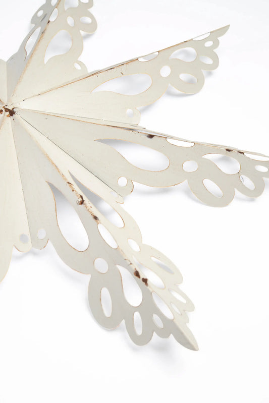 Copo de Nieve Colgante Metal Blanco Estilo Vintage