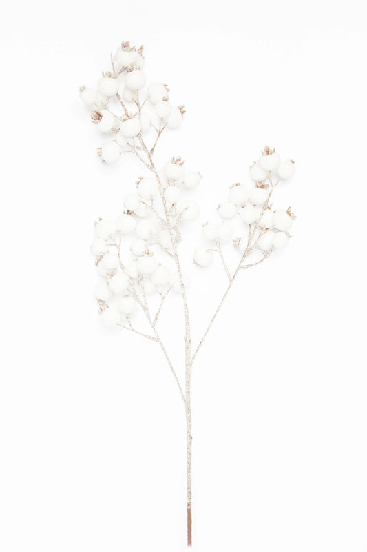 Vara de Bayas Blancas Escarchadas