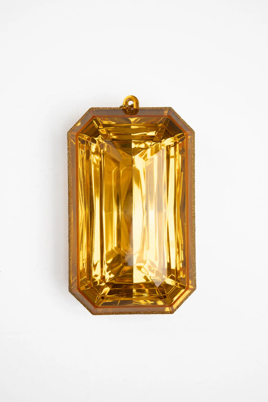 Colgante Gema Rectangular Oro 20 cm