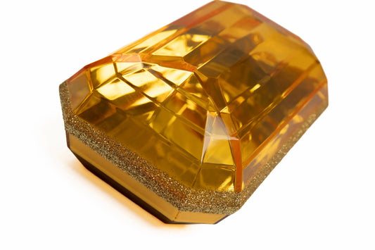 Colgante Gema Rectangular Oro 20 cm