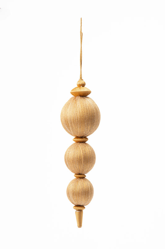 Finial Navideño Oro Viejo Tejido 35 cm