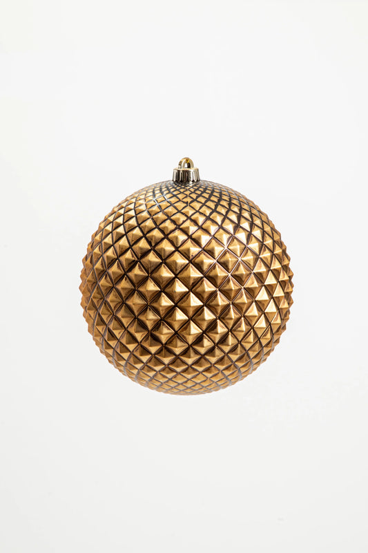 Esfera Navideña Dorada Texturizada 20cm
